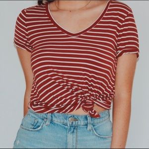RED STRIPPED TOP